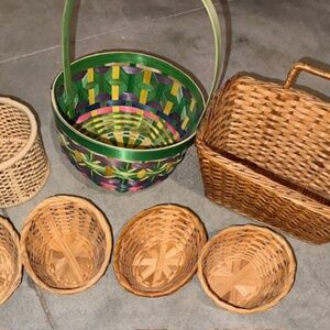 Vintage wicker baskets. Excellent condition.